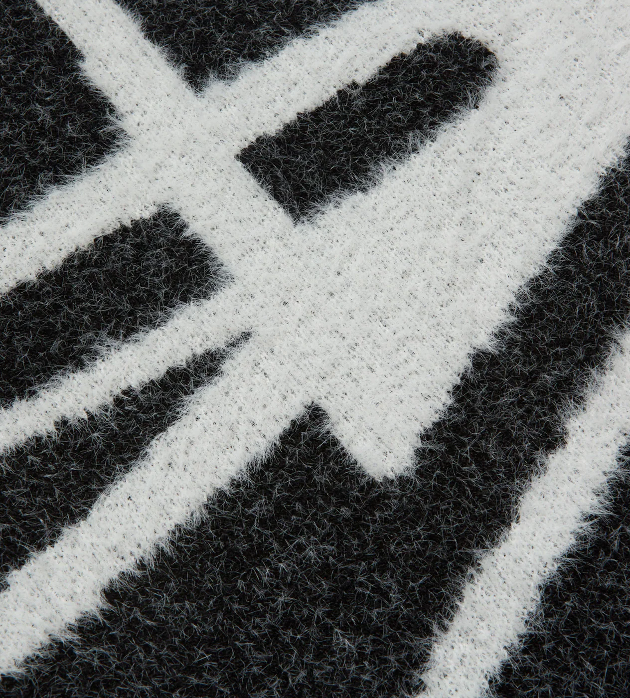 Absent Ash Mohair Knit Quarter Zip Balaclava Hoodie - Image 3