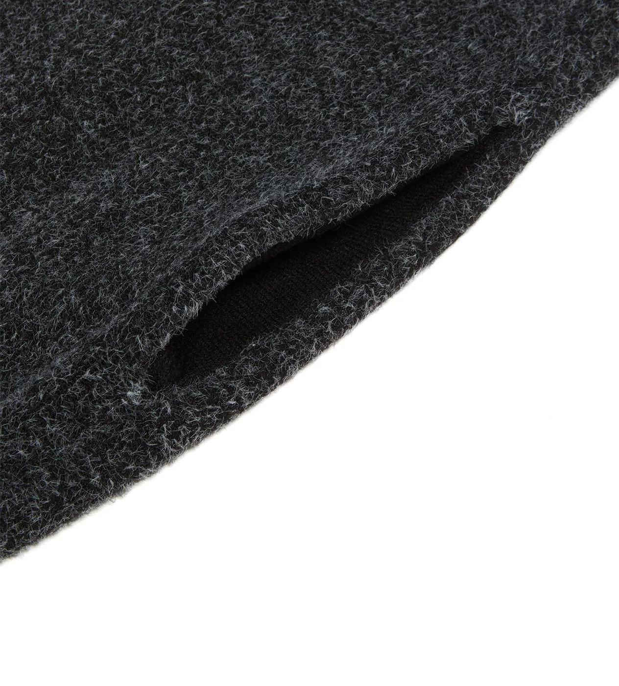 Absent Ash Mohair Knit Quarter Zip Balaclava Hoodie - Image 4