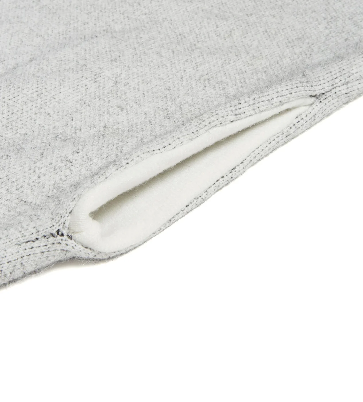 Absent Ivory Mohair Knit Quarter Zip Balaclava Hoodie - Image 3