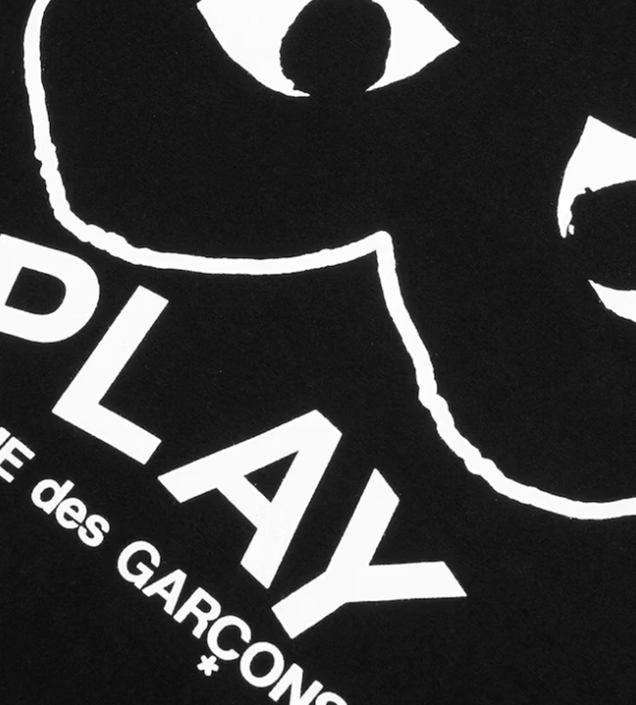 CDG Black Inverted Heart T-Shirt - Image 3