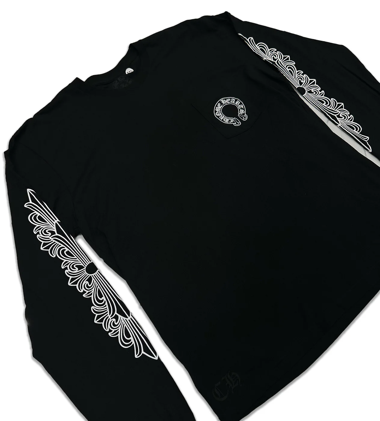 Chrome Hearts Black Horseshoe L/S Tee - Image 4