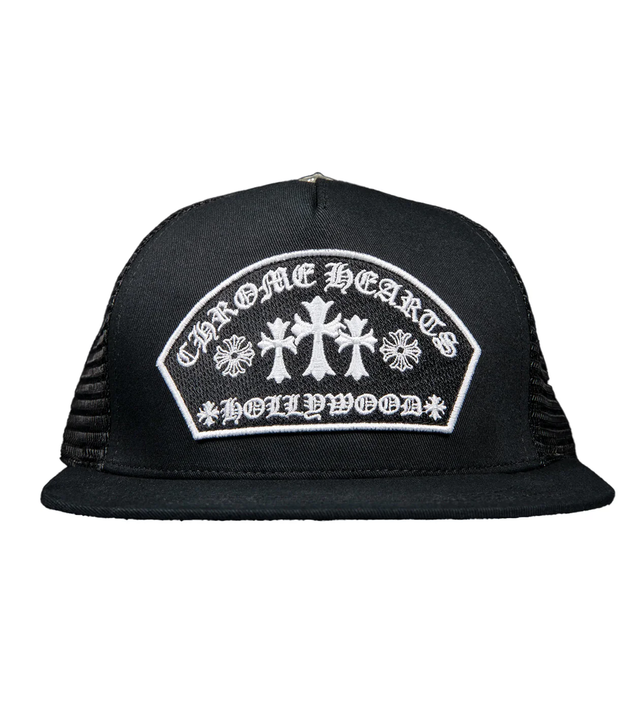 Chrome Hearts Black Hollywood Trucker Cap - Image 2