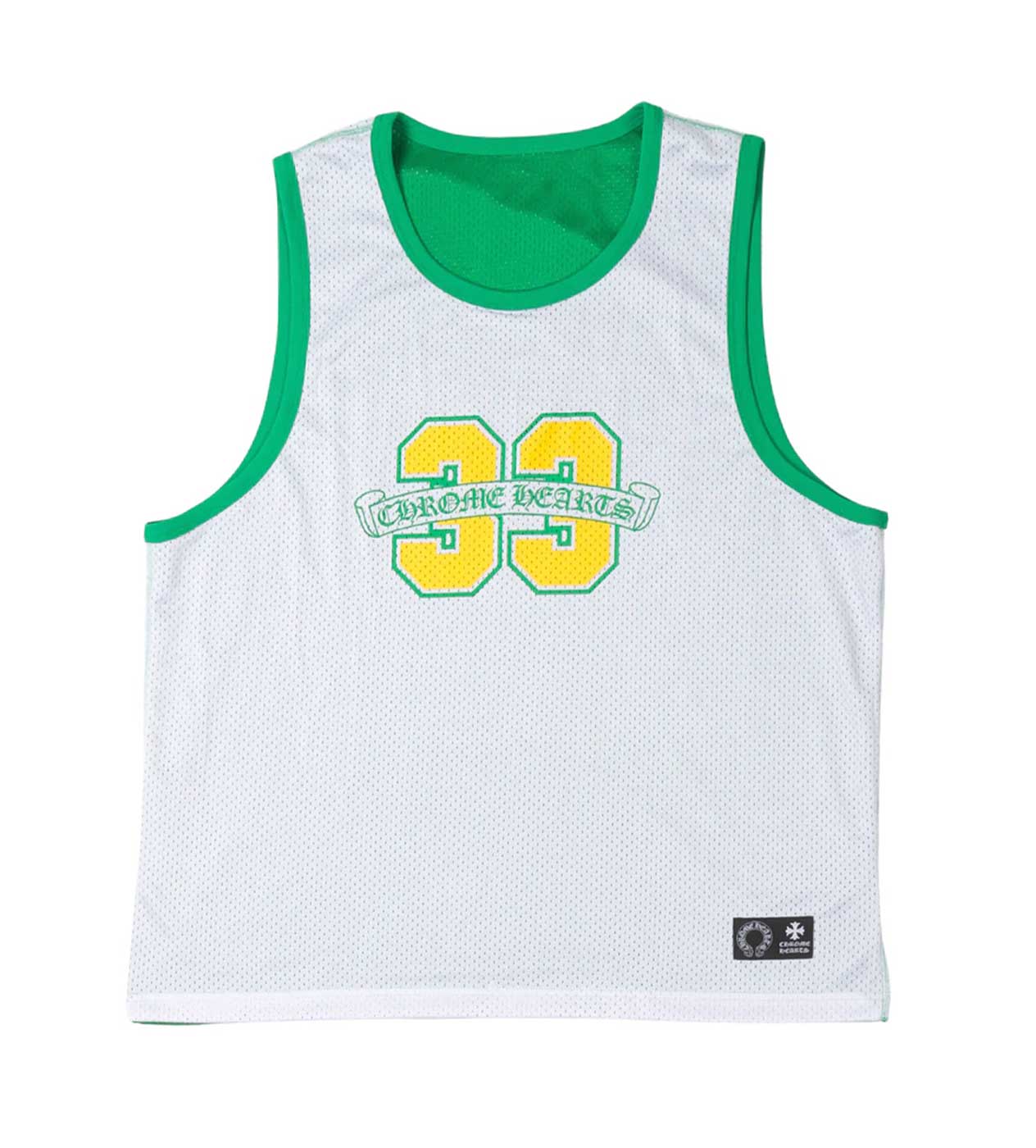 Chrome Hearts Green Reversible Mesh Basketball Jersey - Image 4