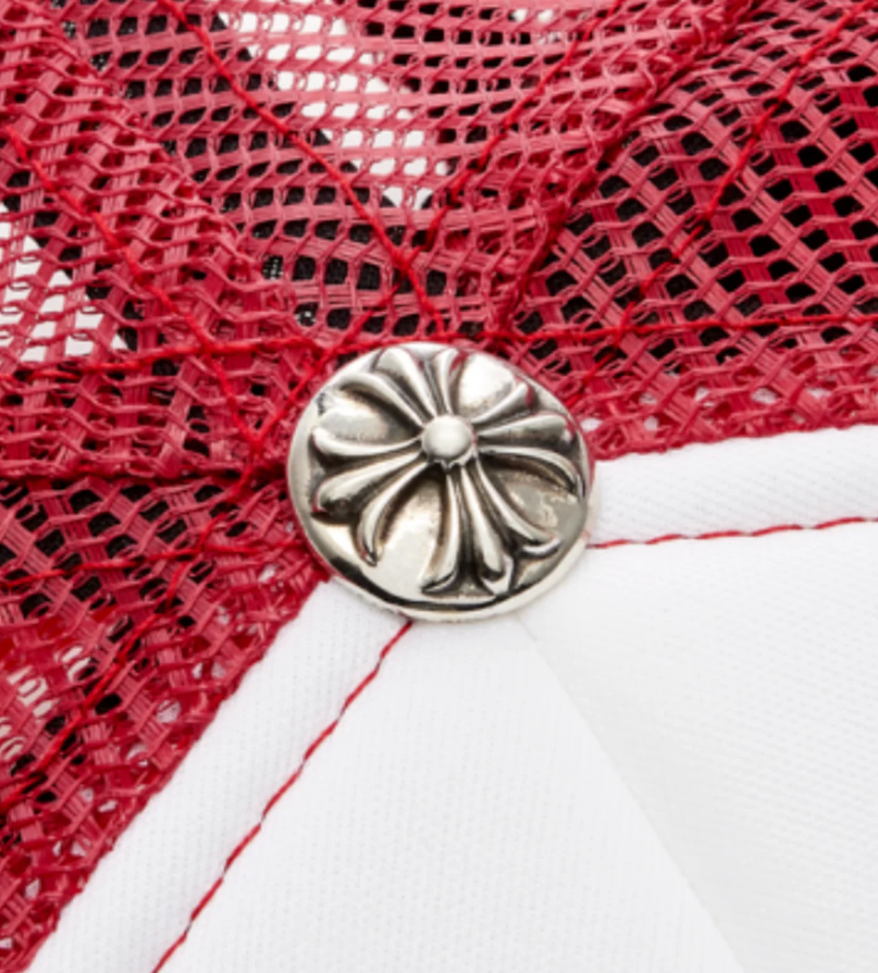 Chrome Hearts Red Cemetery Trucker Cap - Image 5