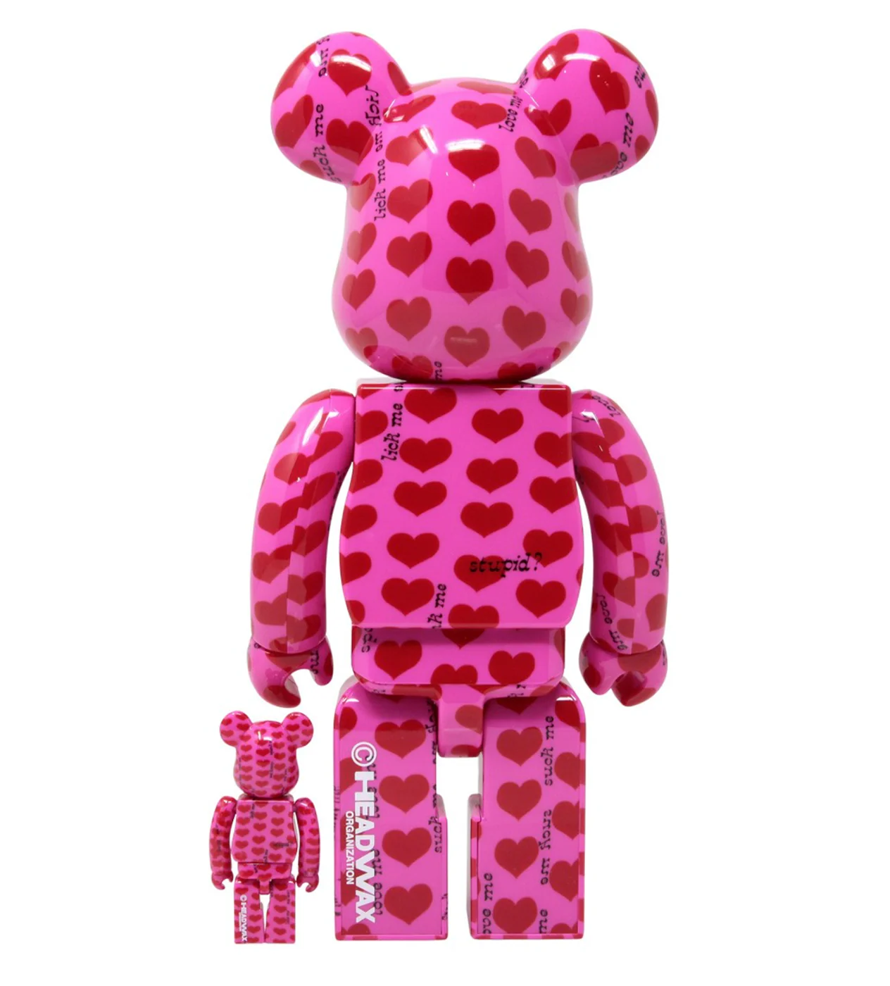 Bearbrick Pink Heart (100%) & (400%) - Image 2