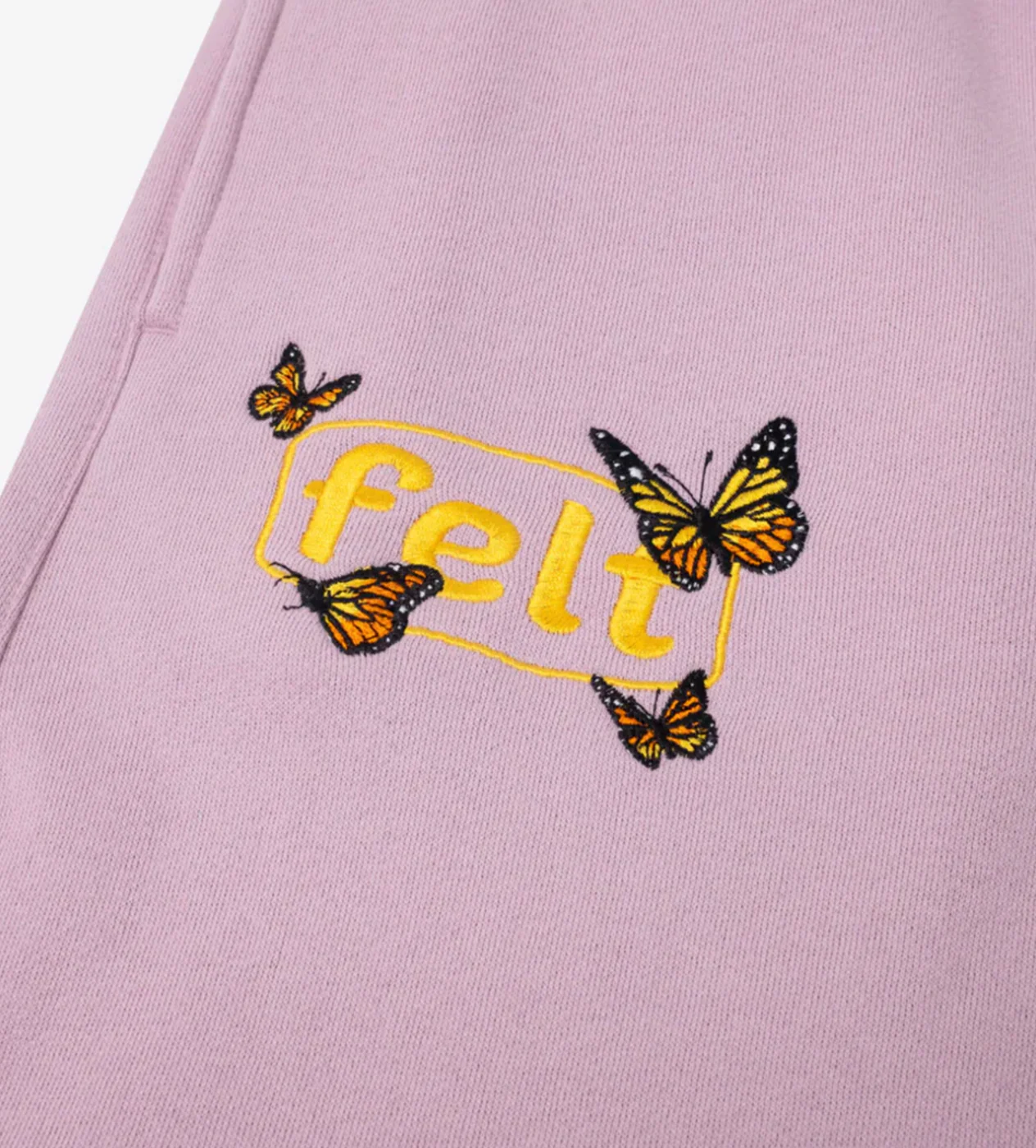 Butterfly Fleece Sweatpants Pink - Image 3