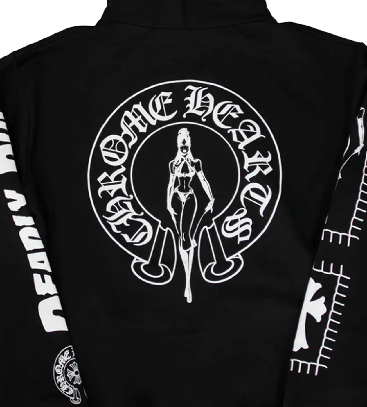 Chrome Hearts Hoodie Deadly Doll Black - Image 3
