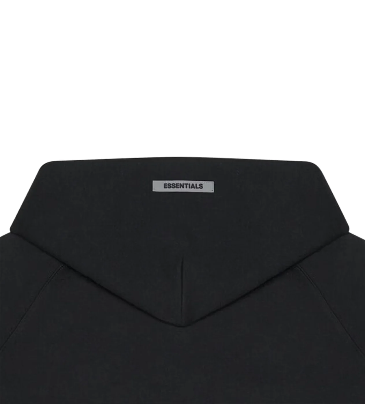Essentials Black Hoodie Front Logo - Image 3