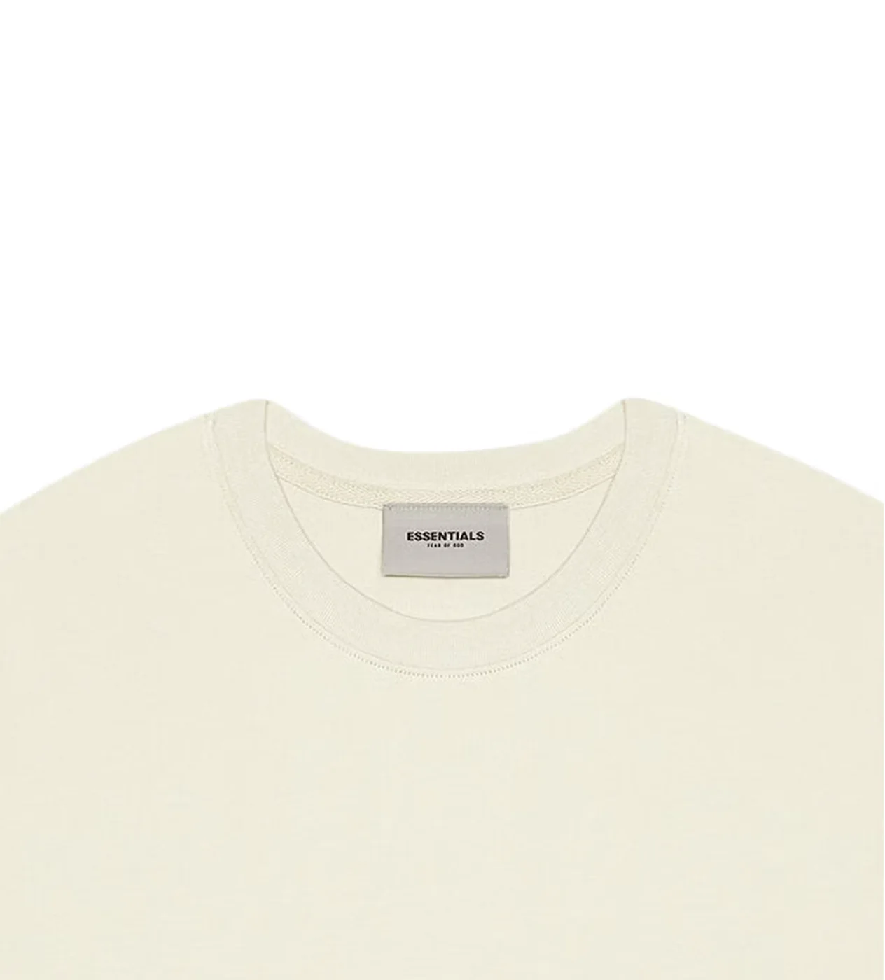 Essentials Cream Tee Front Logo - Image 3