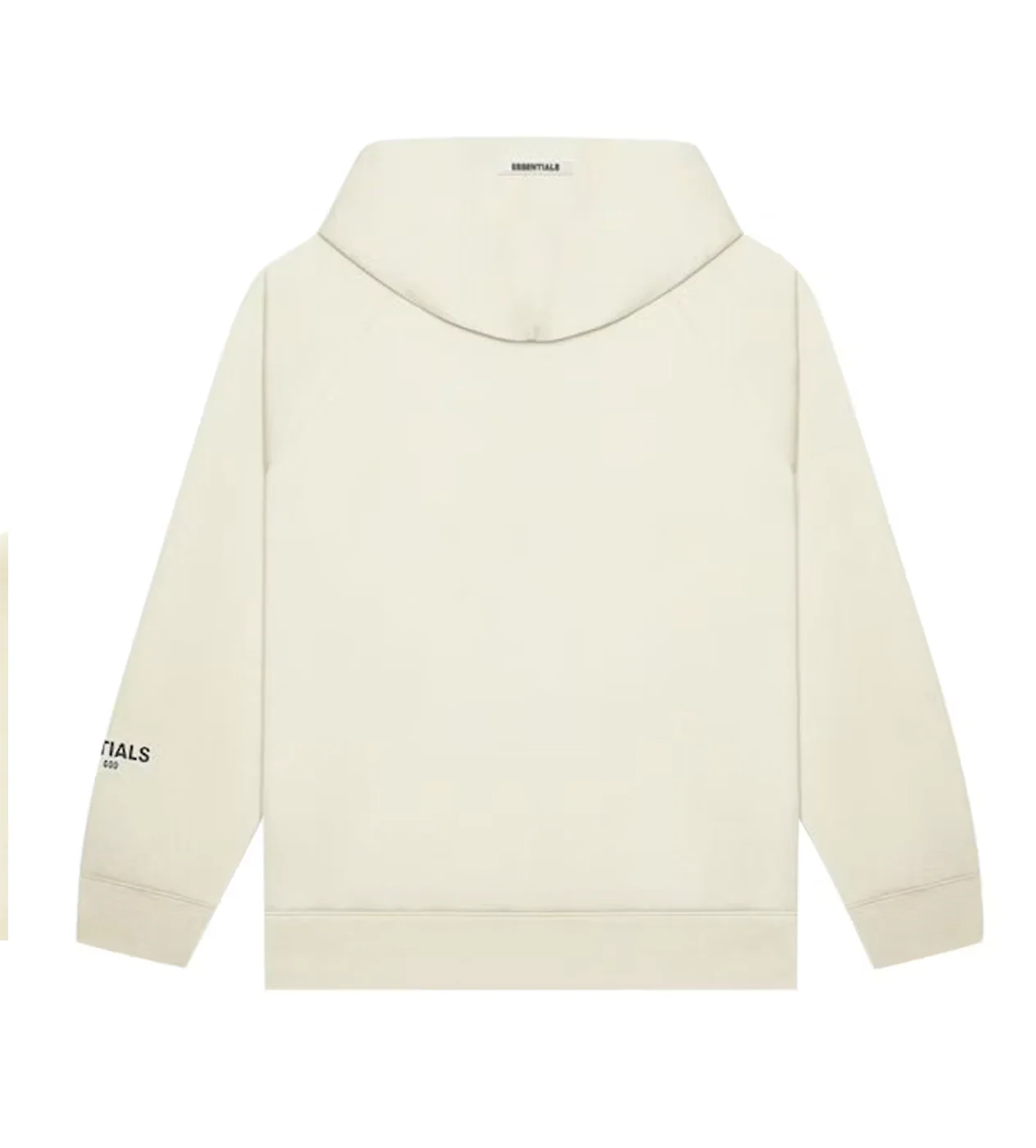 Essentials Cream Hoodie Front Logo - Image 2