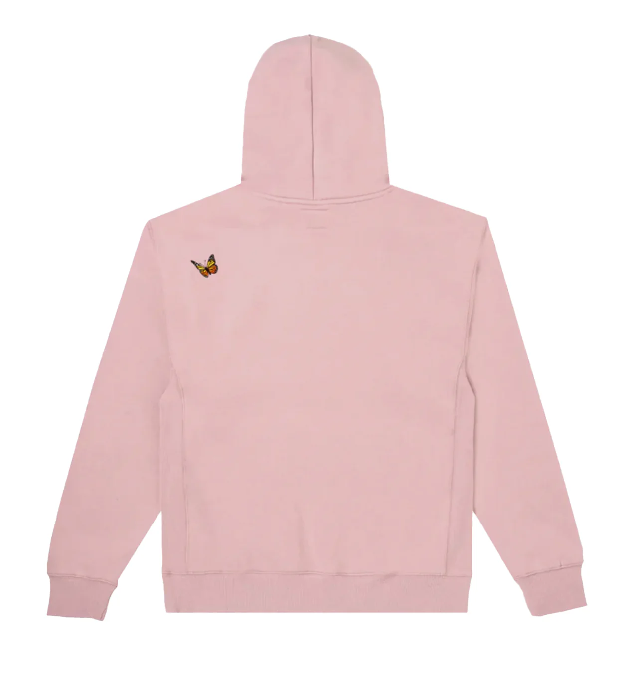 Felt Butterfly Fleece Hoodie Pink - Image 2