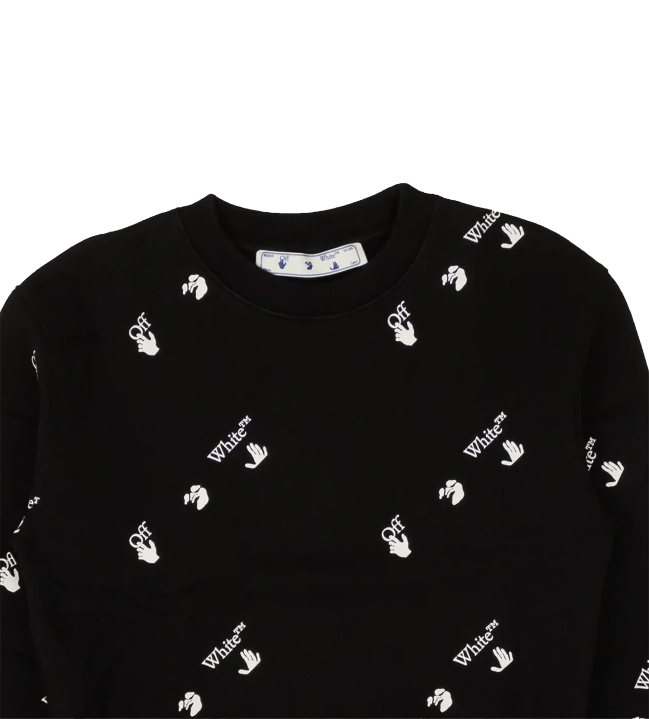 Off-White Black White All Over Slim Crewneck - Image 4