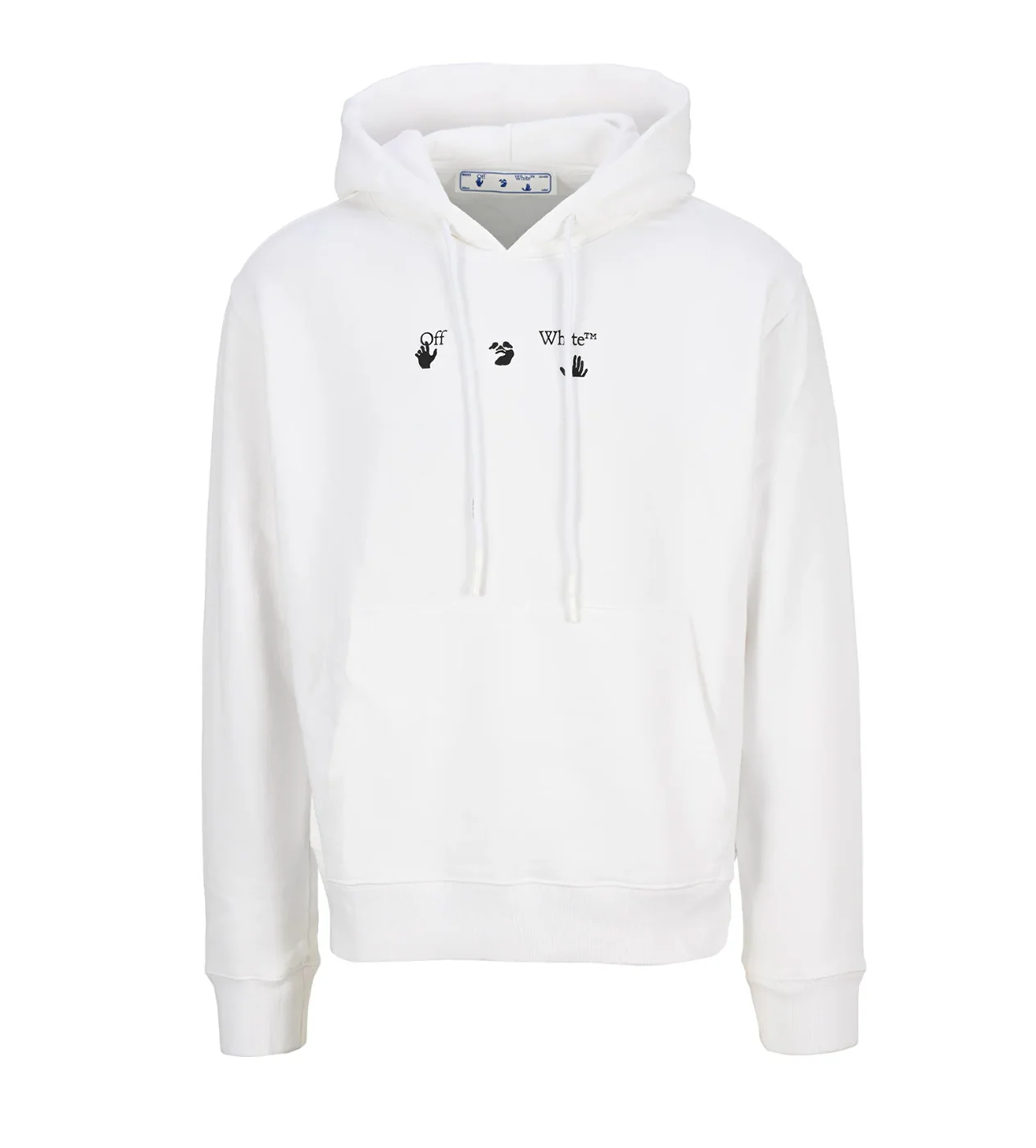 Off-White Blue Marker Slim White Hoodie - Image 2