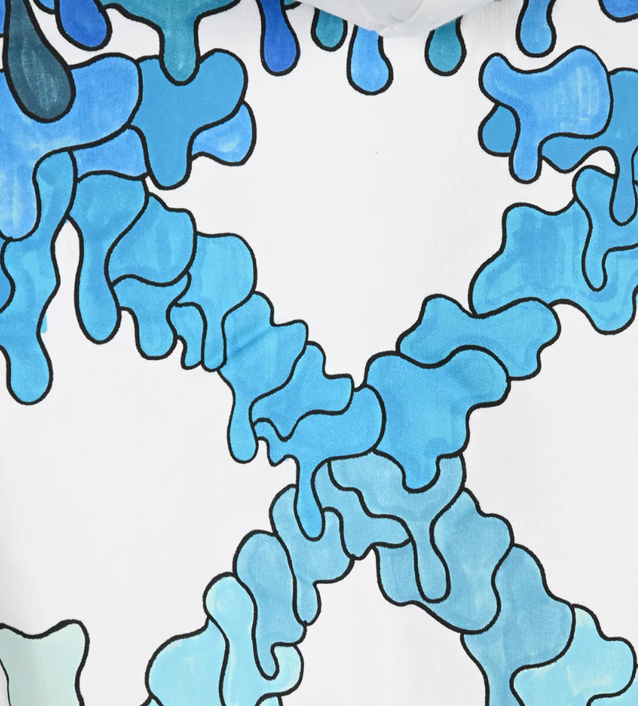 Off-White Blue Marker Slim White Hoodie - Image 3