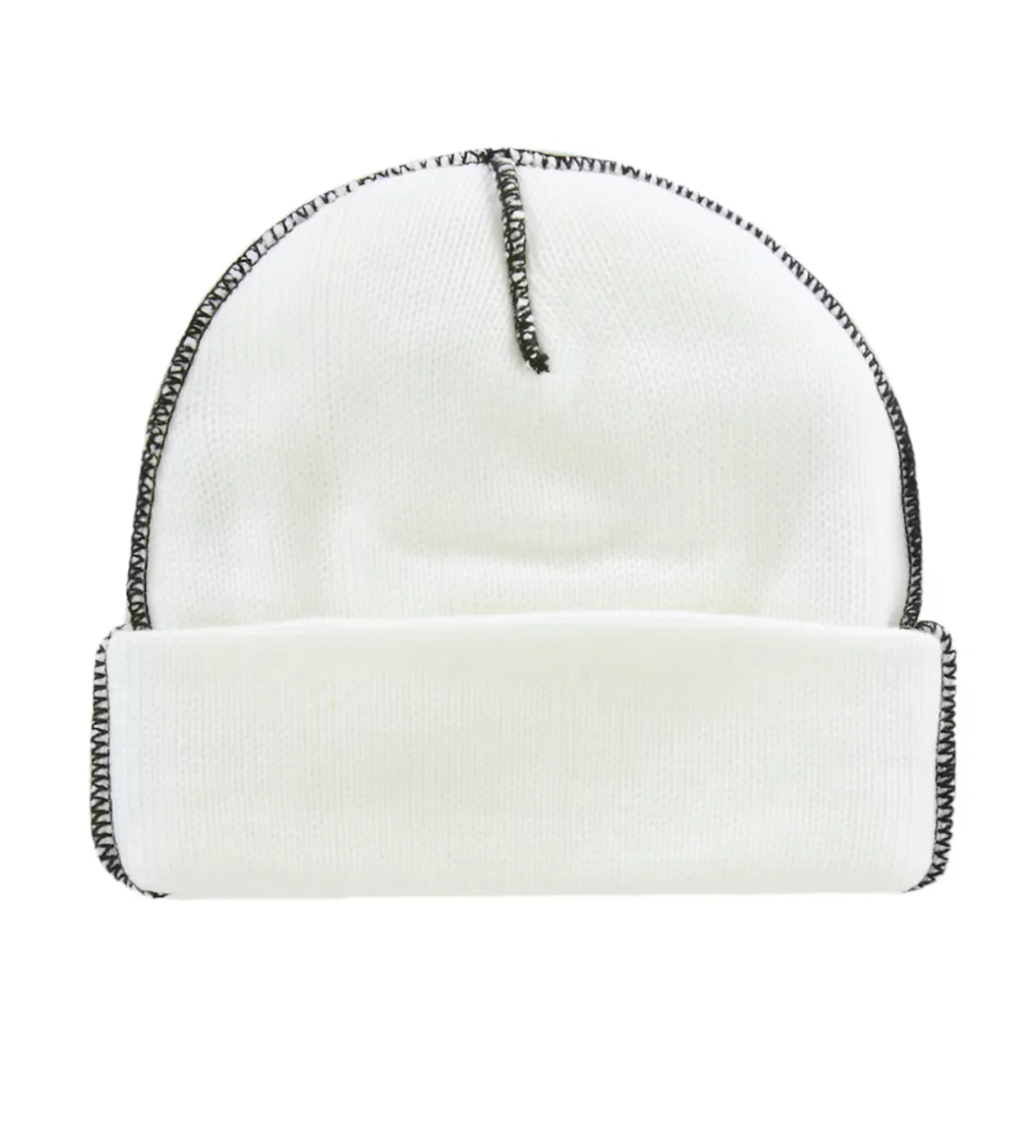 Supreme Contrast Stitch Beanie White - Image 2
