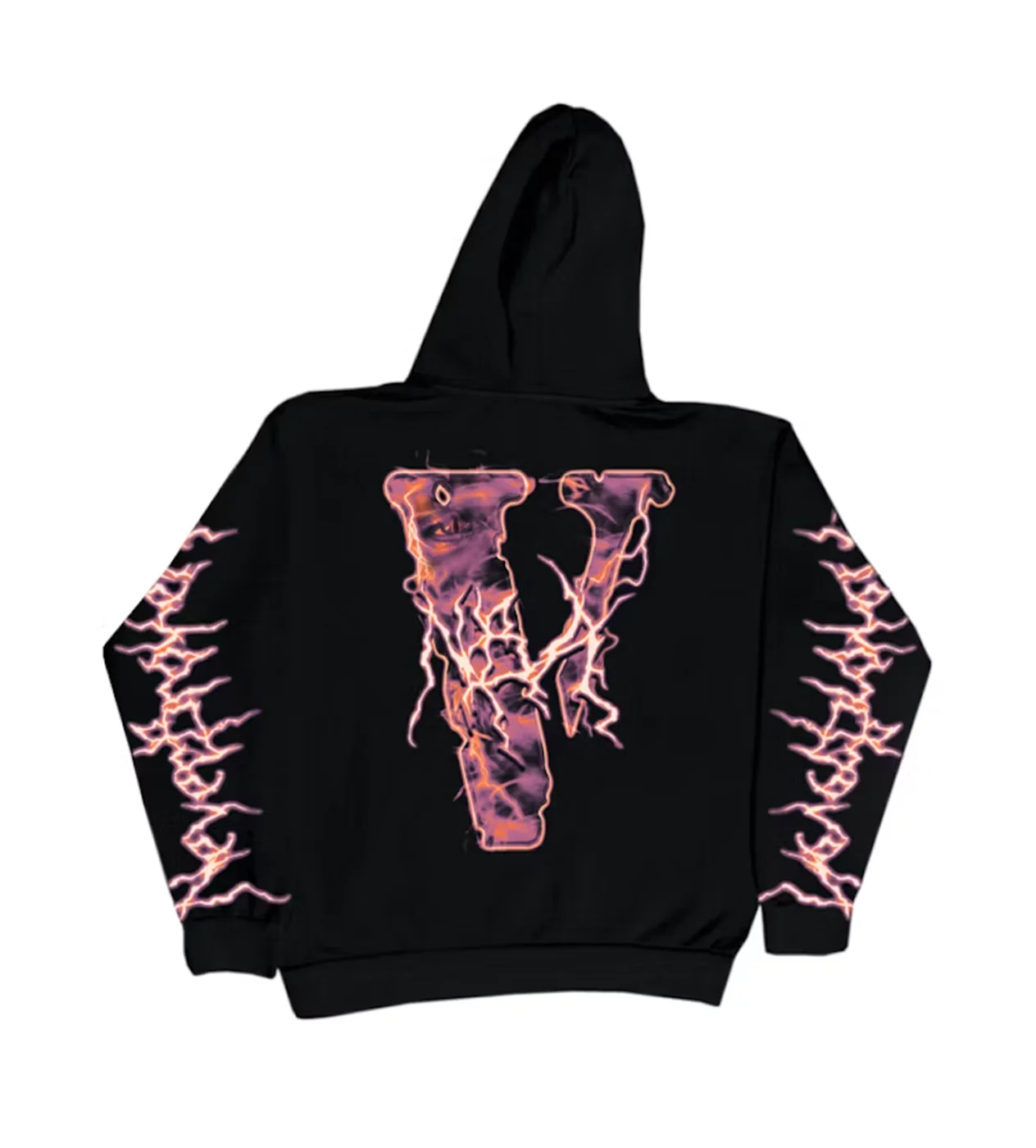 Vlone Lightning Hoodie Black - Image 2