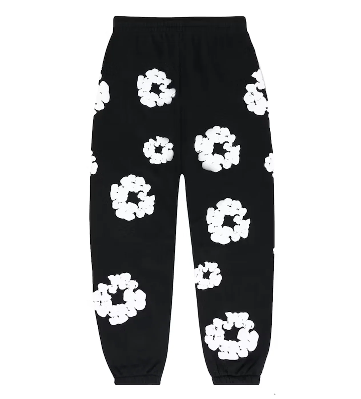Denim Tear Cotton Wreath Black Sweatpants - Image 2