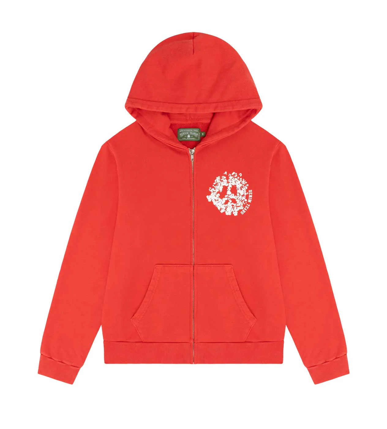 Denim Tears University Zip Hoodie Red - Image 3