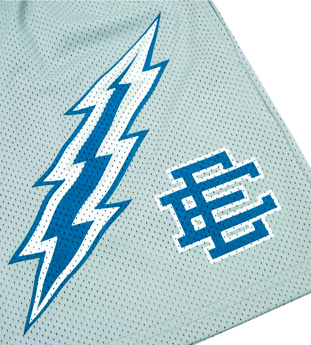 Eric Emanuel Grey Lightning Grey/Blue Shorts - Image 2