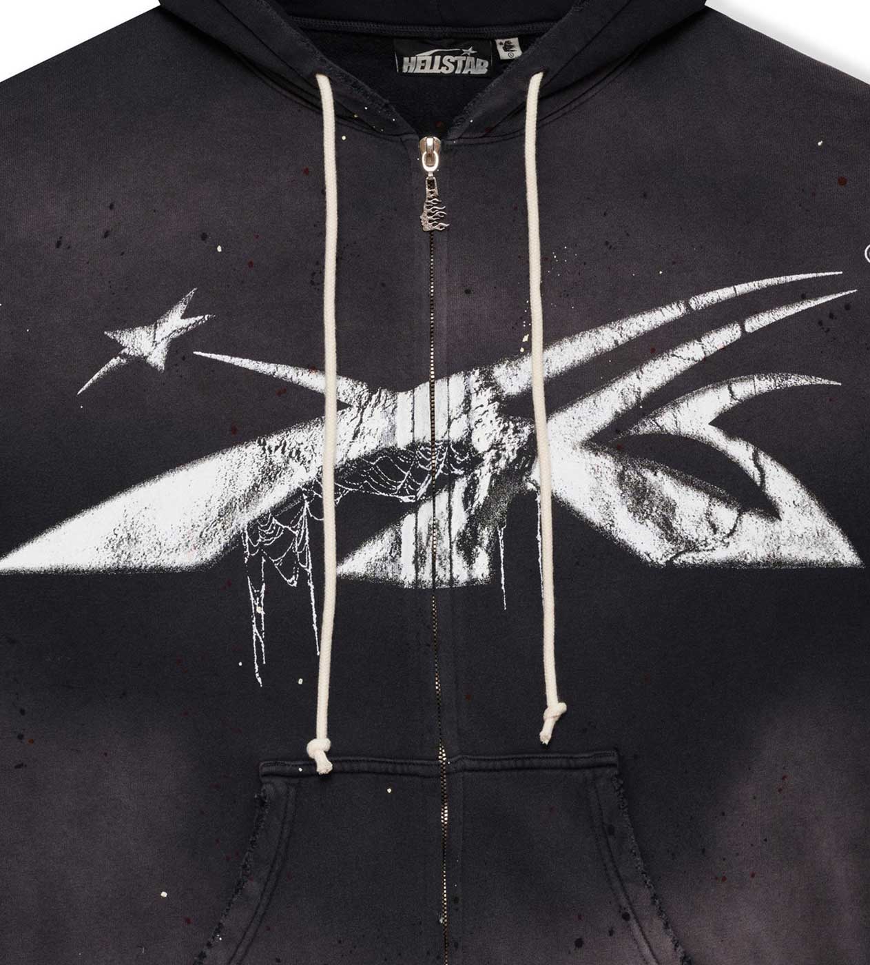 Hellstar Halloween Sport Logo Zip Hoodie Black - Image 3