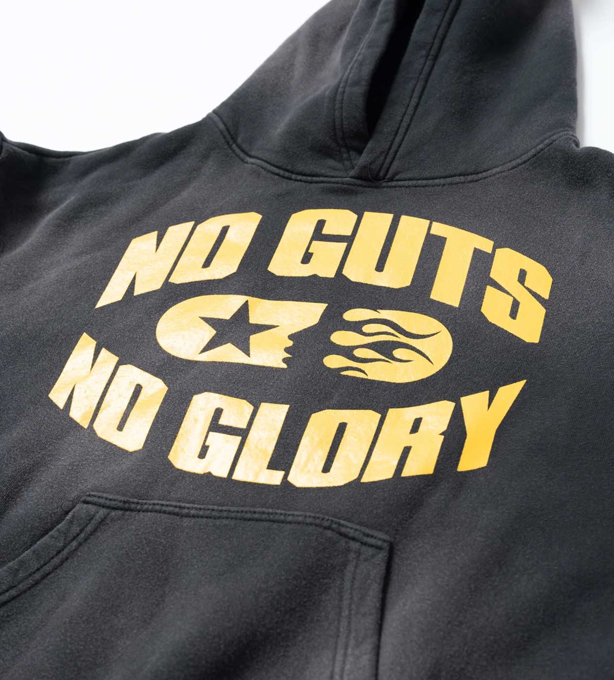 Hellstar No Guts No Glory Faded Black Hoodie - Image 2