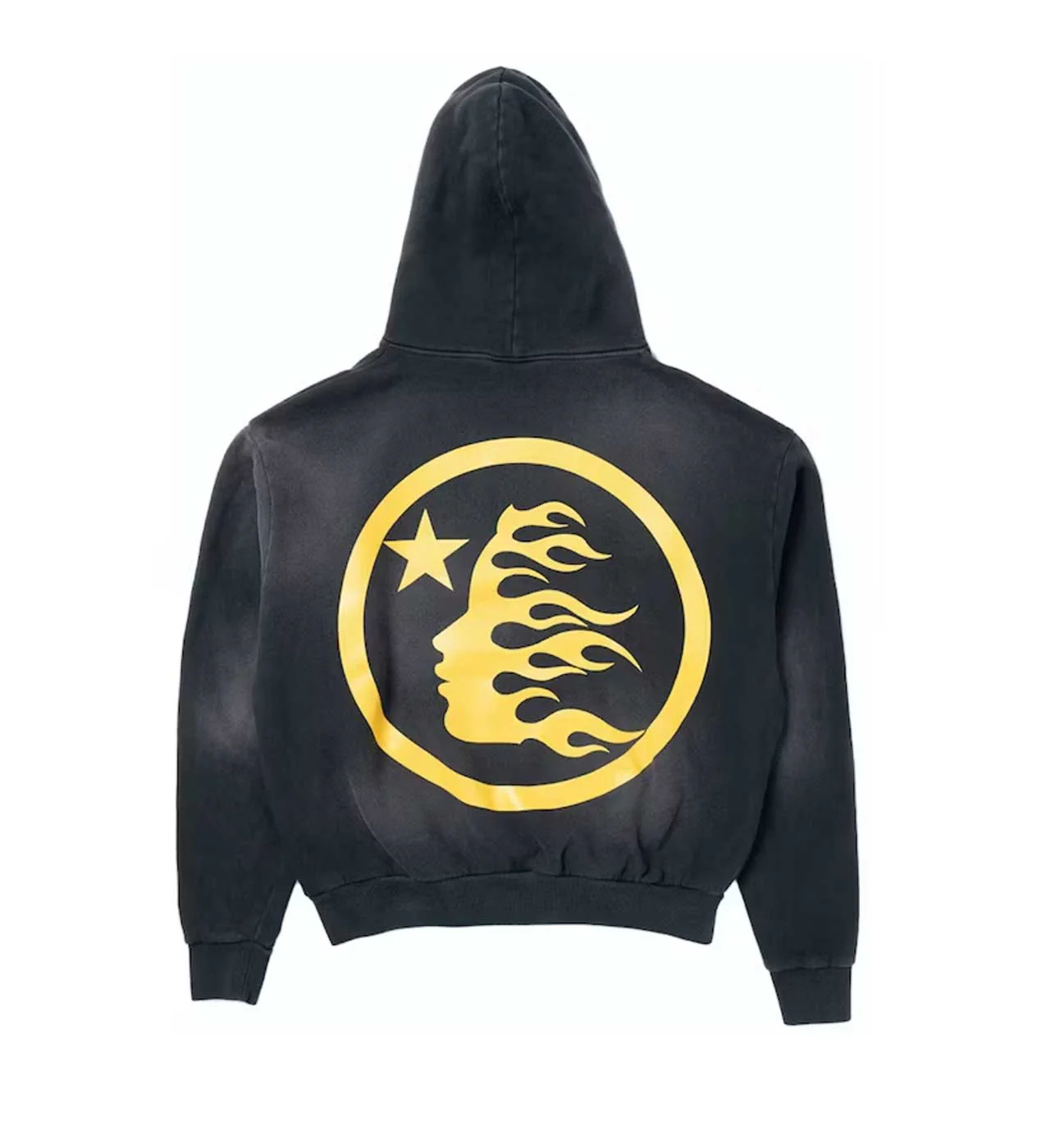 Hellstar No Guts No Glory Faded Black Hoodie - Image 4