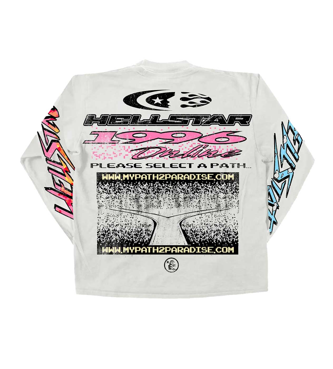 Hellstar Pixel Long Sleeve L/S Cream Shirt - Image 2