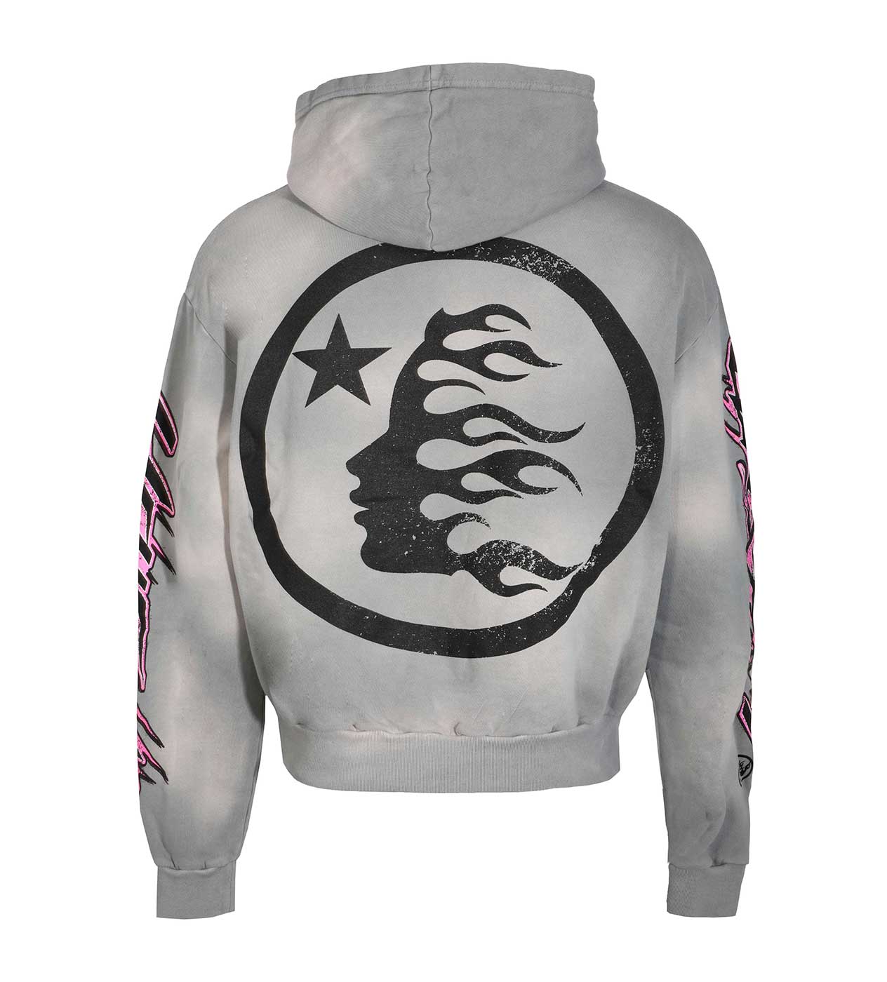 Hellstar Studios Future Flame Hoodie Grey/Pink - Image 2