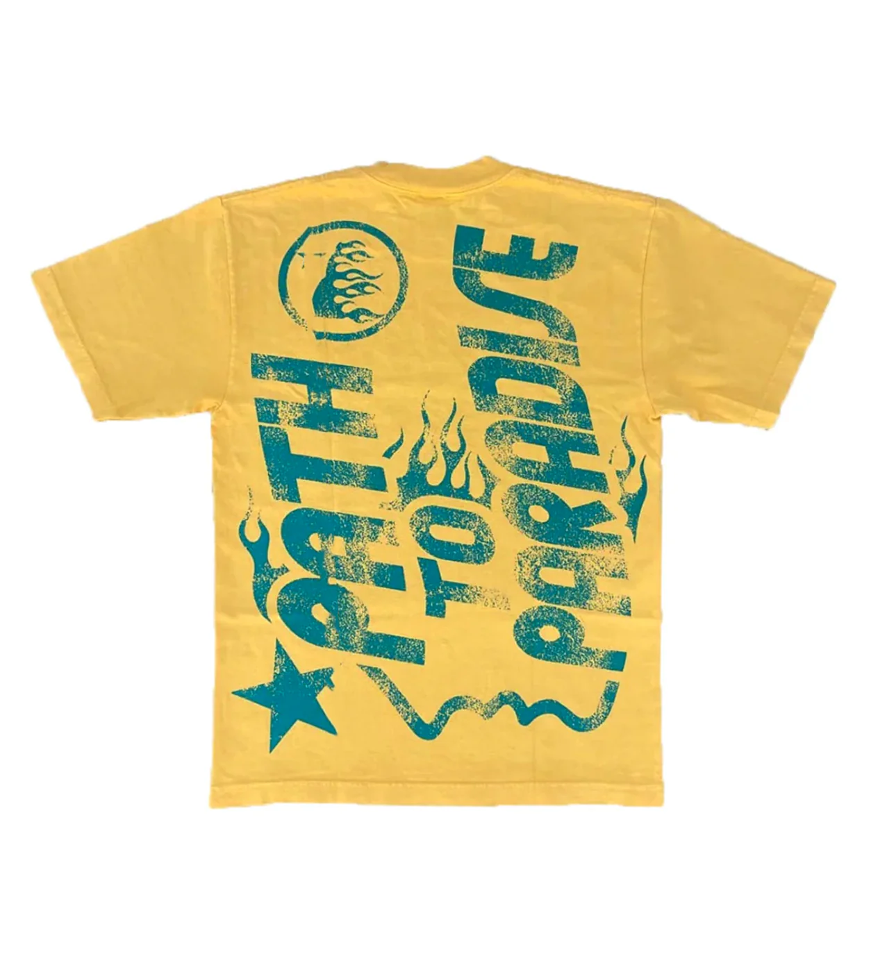 Hellstar Studios Jesus Emblem Tee Yellow Gold - Image 2