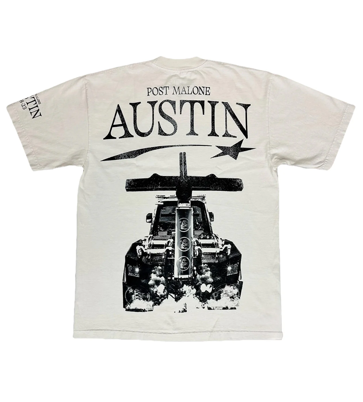 Hellstar Studios Post Malone Austin Album Tee Cream - Image 2