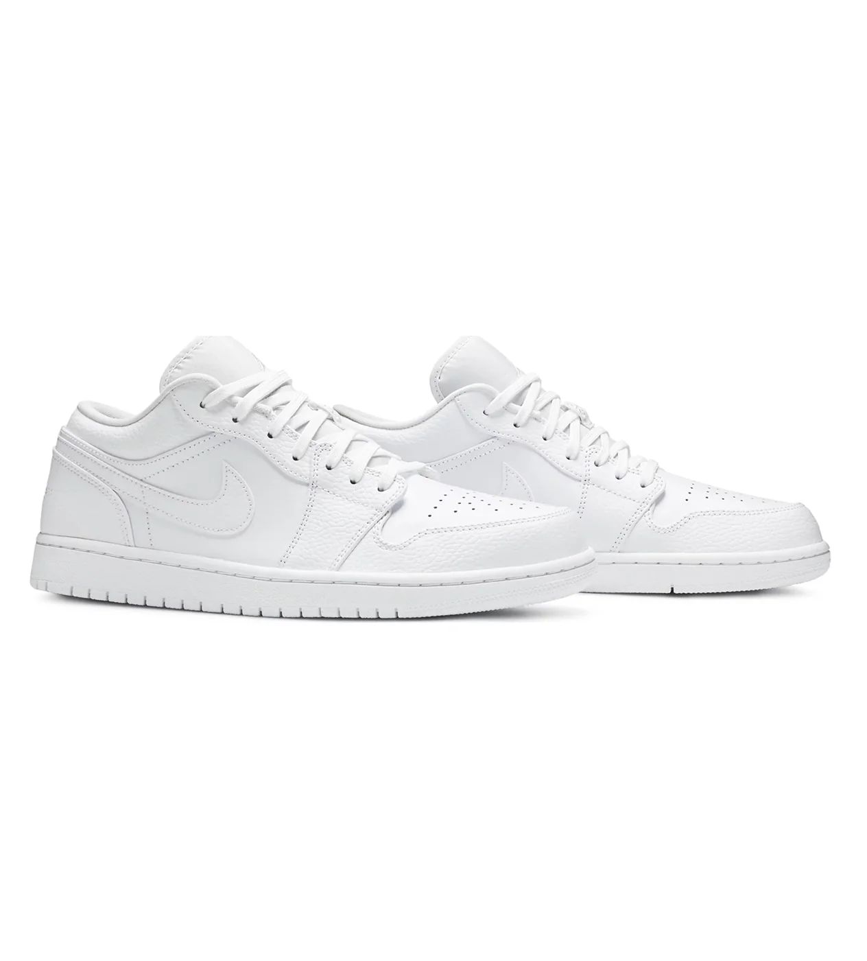 Jordan 1 Low 'Triple White Tumbled Leather' - Image 4