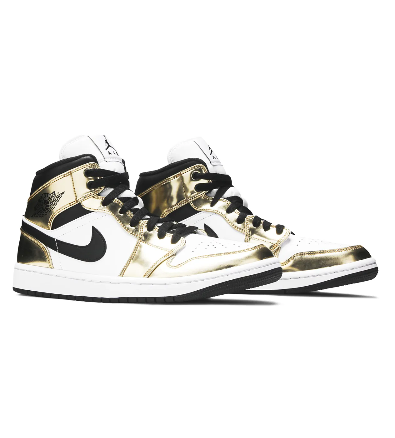 Jordan 1 Mid 'Metallic Gold Black/White' - Image 4