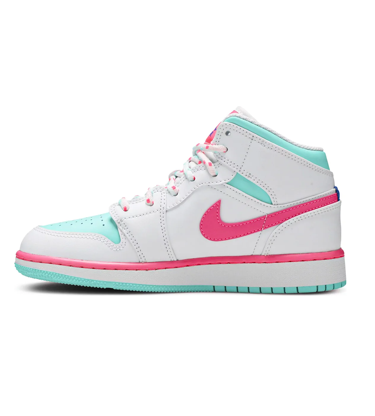 Jordan 1 Mid 'White Pink Green Soar' - Image 3