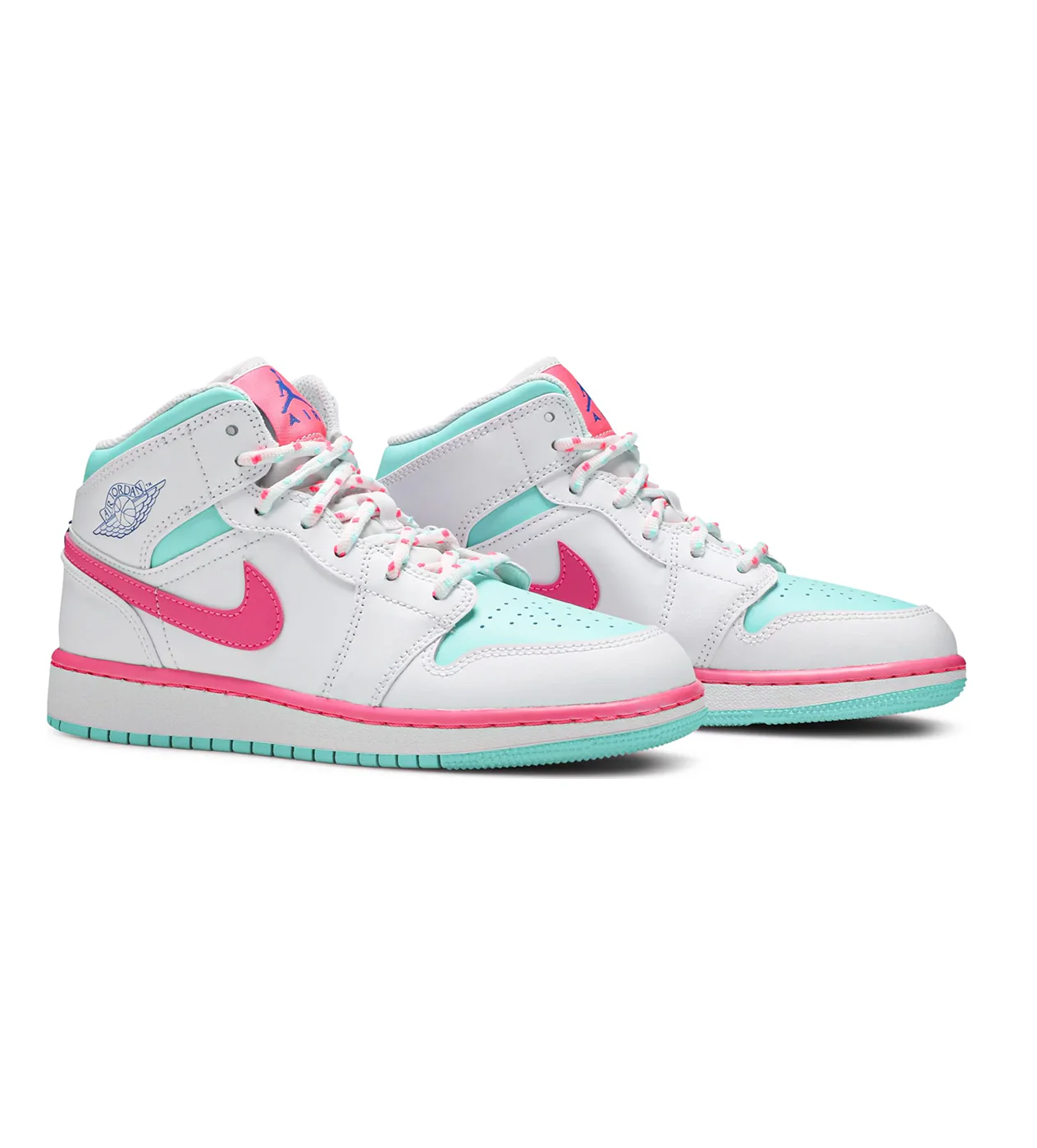 Jordan 1 Mid 'White Pink Green Soar' - Image 4