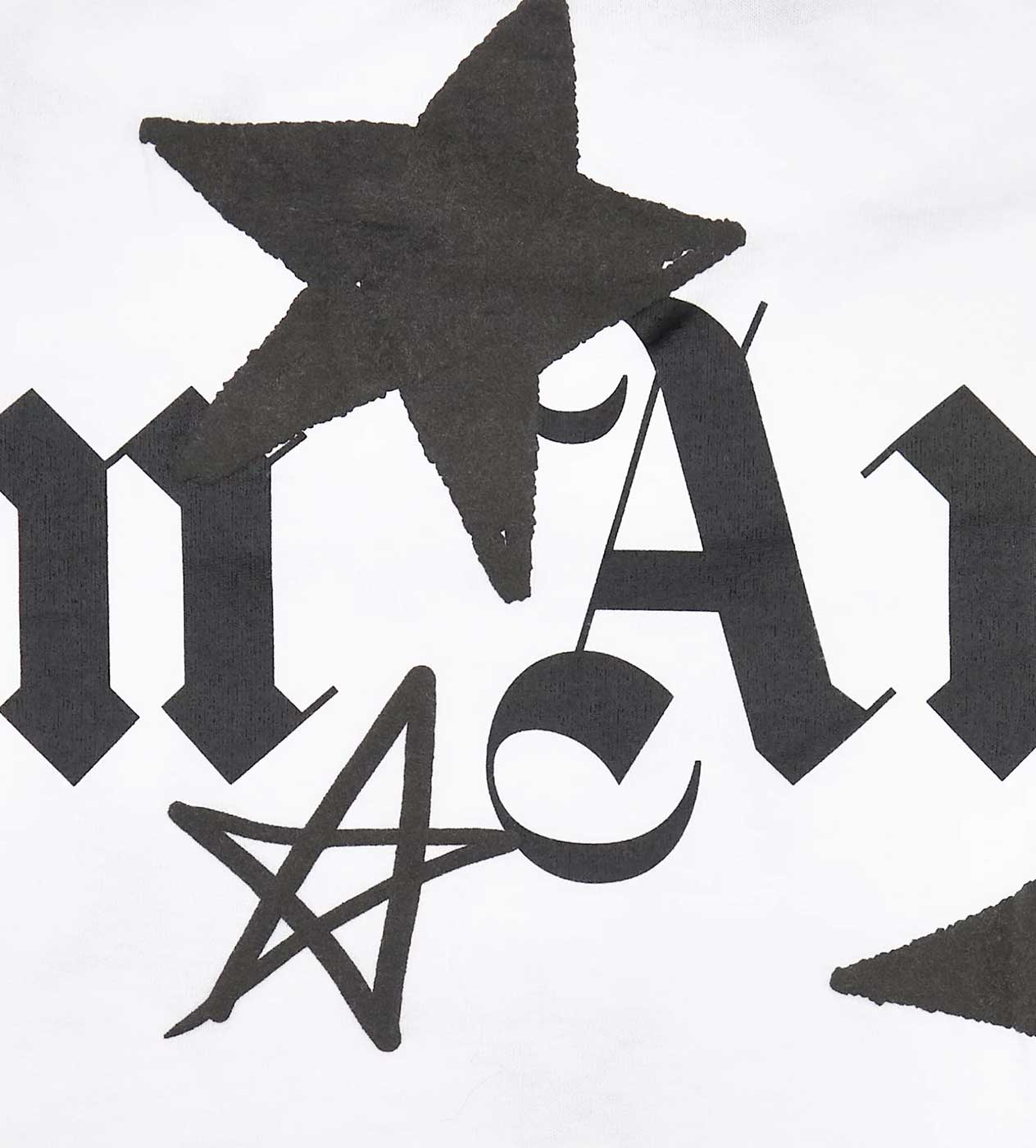 Palm Angels Shooting Stars Logo White/Black - Image 3