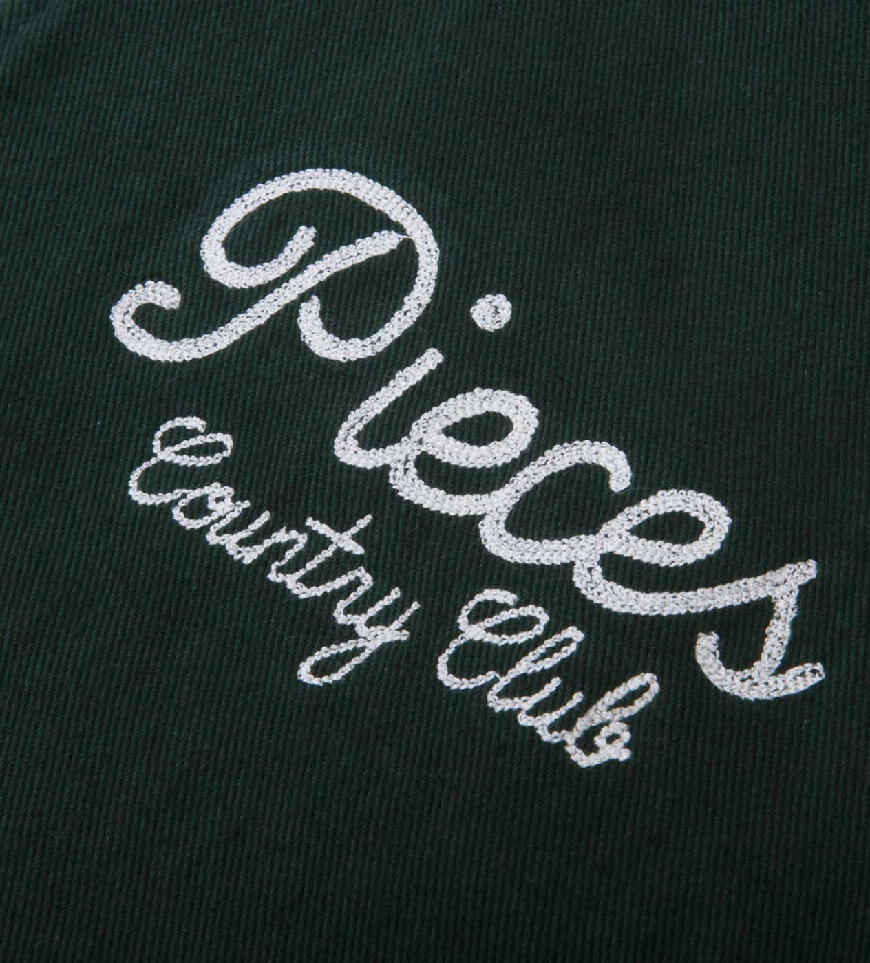 Pieces Country Club Zip-Up Shirt Forrest Green - Image 3
