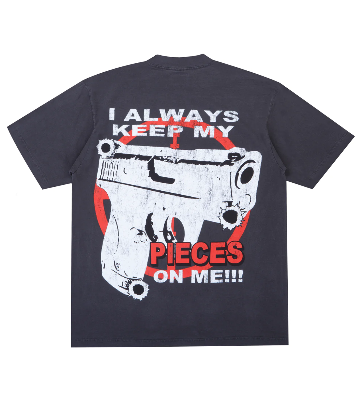 Pieces Shooting Range Tee Washed Black - Image 2