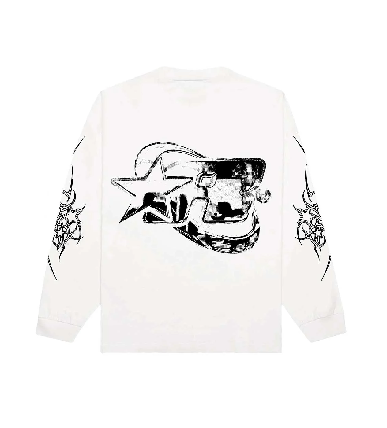 Restock AR Chrome Logo L/S Tee White - Image 2