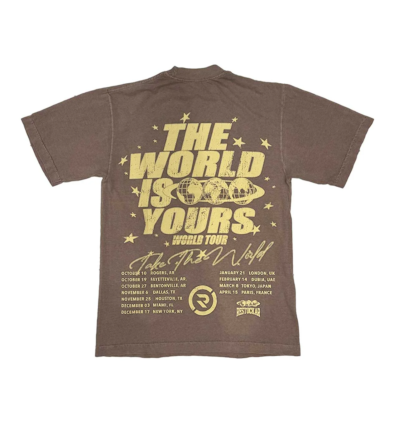 Restock AR The World Is Yours Tee Brown - Image 2