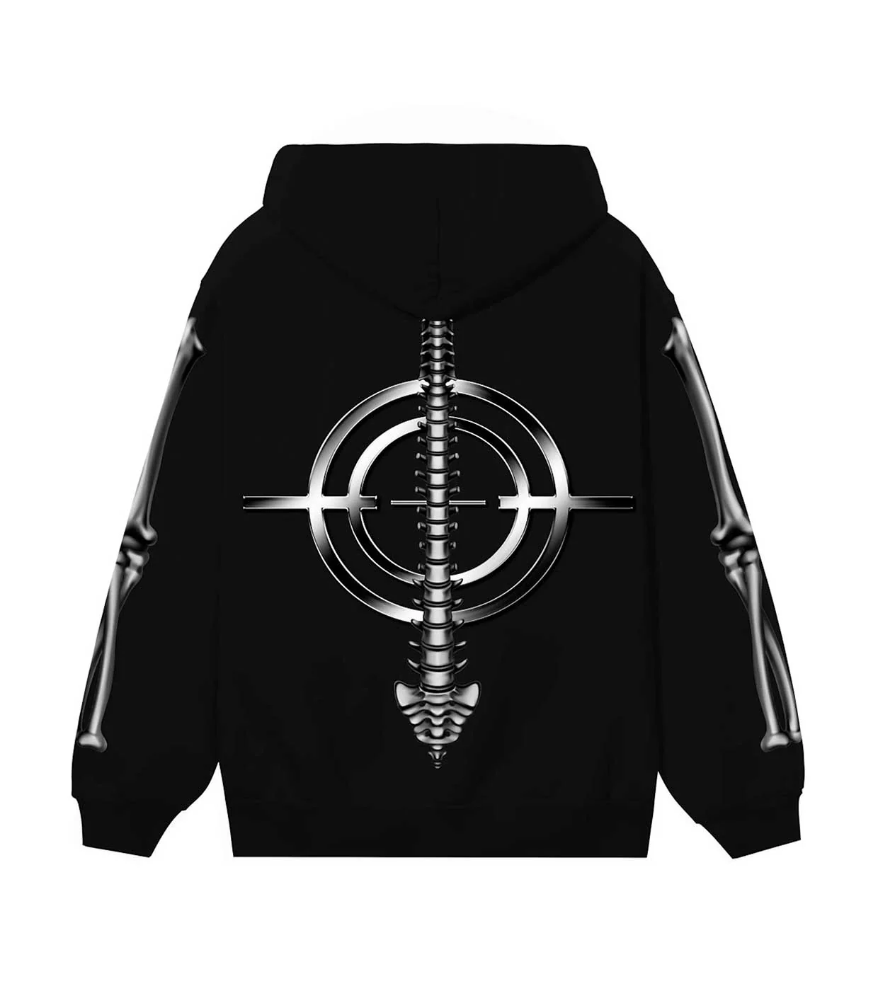 Revenge Chrome Skeleton Hoodie - Image 2