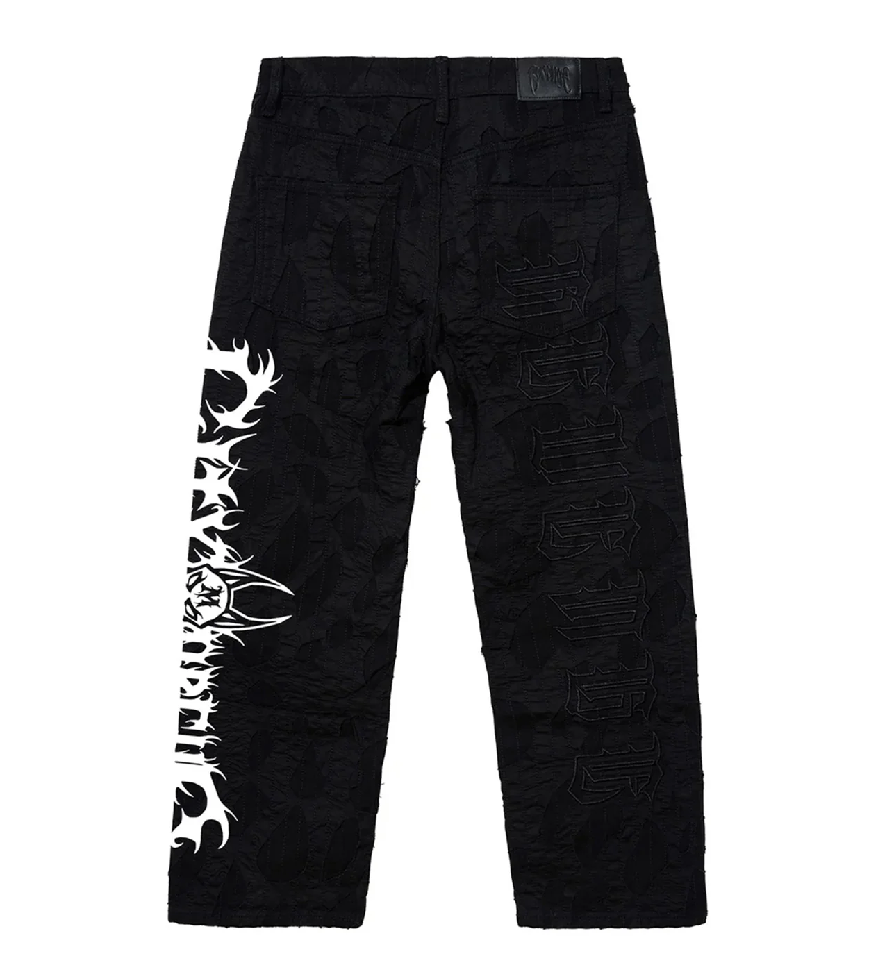 Revenge x City Morgue Logo Distressed Boro Denim Pant Black - Image 2