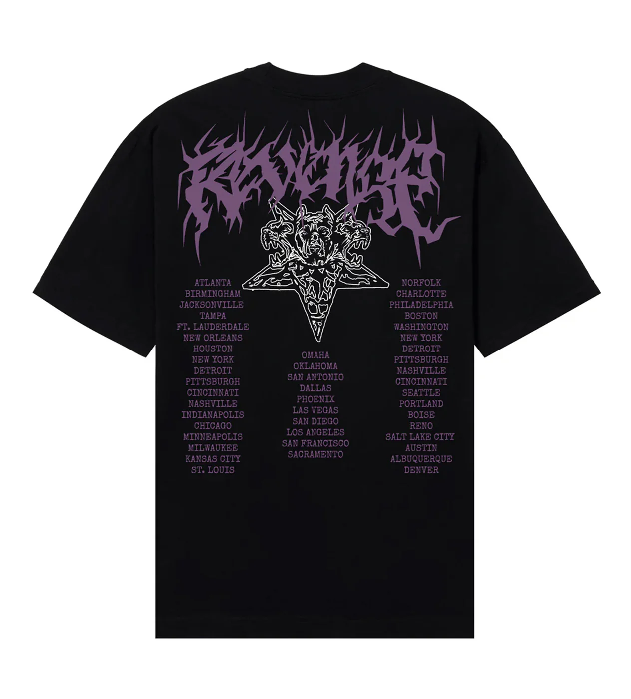 Revenge Metal Tour Tee Black/Purple - Image 2