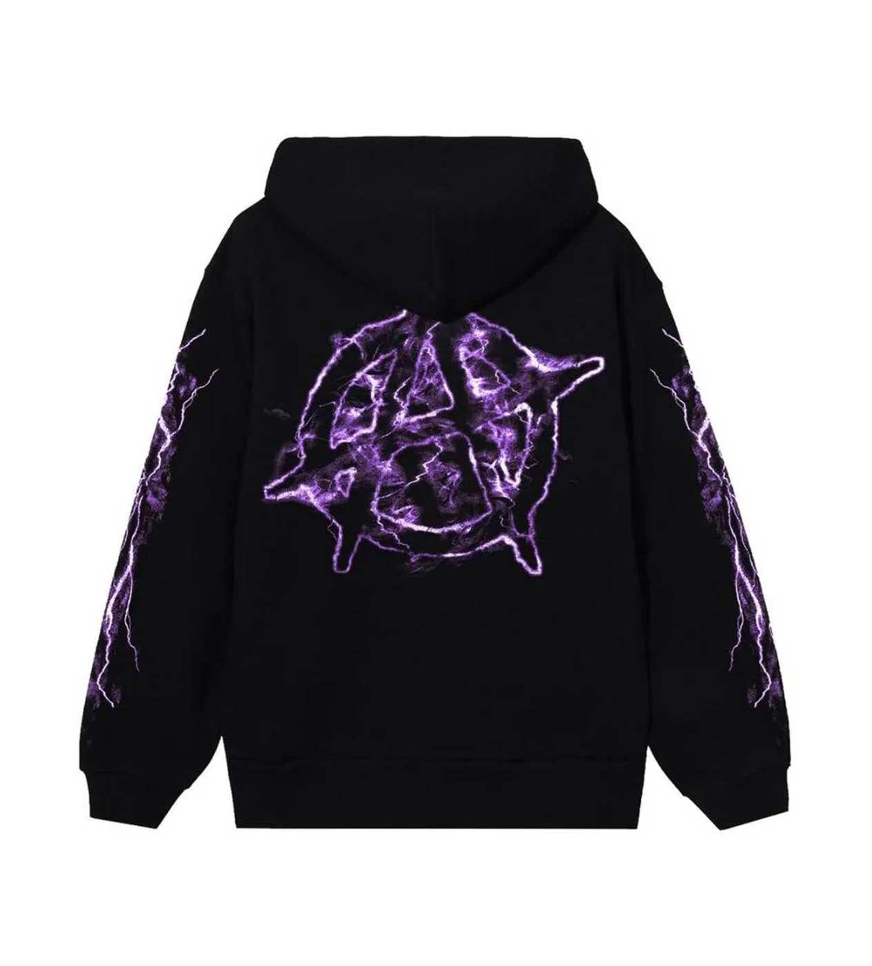 Revenge Purple Lightning Hoodie Black - Image 2