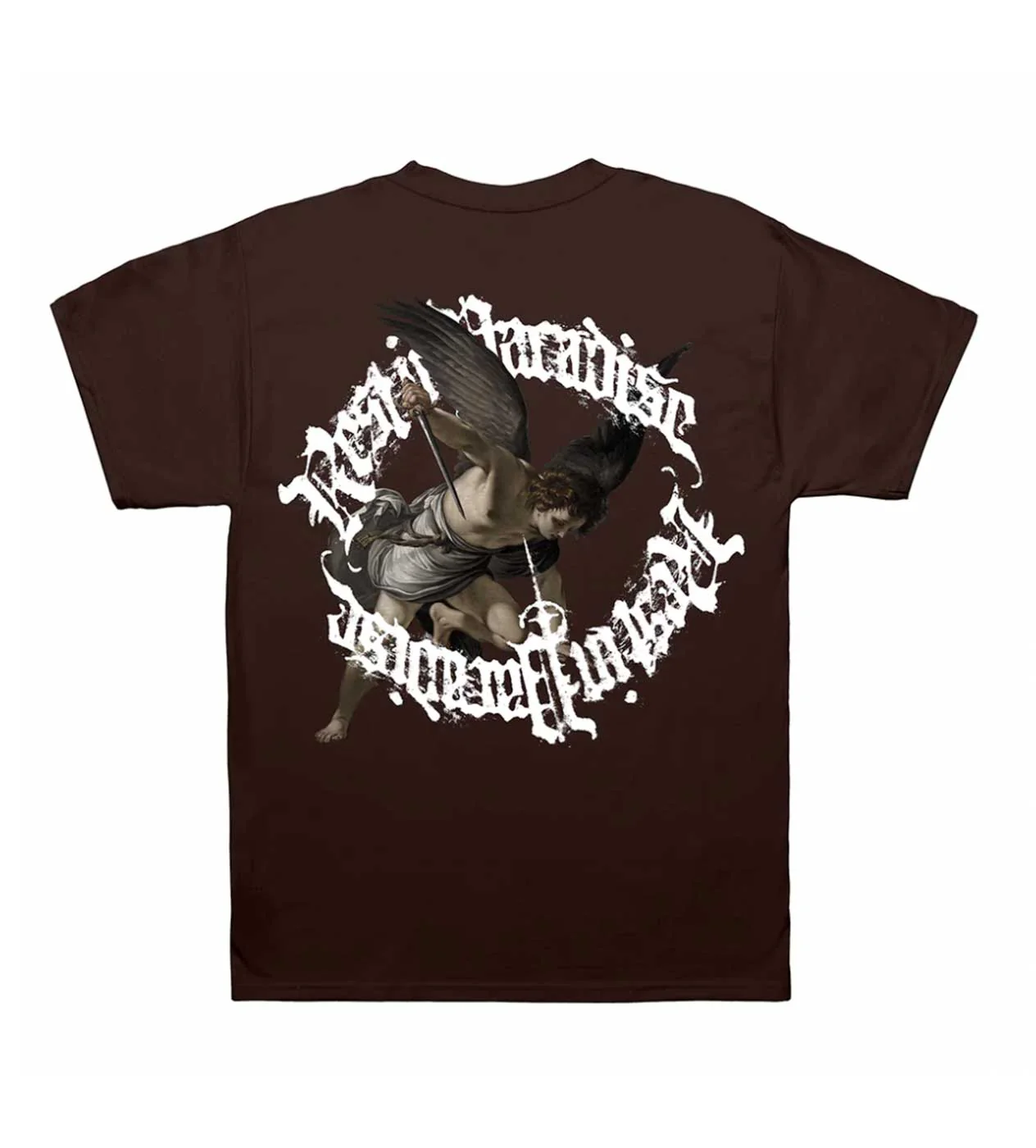 Revenge St Michael Tee Chocolate Brown - Image 2
