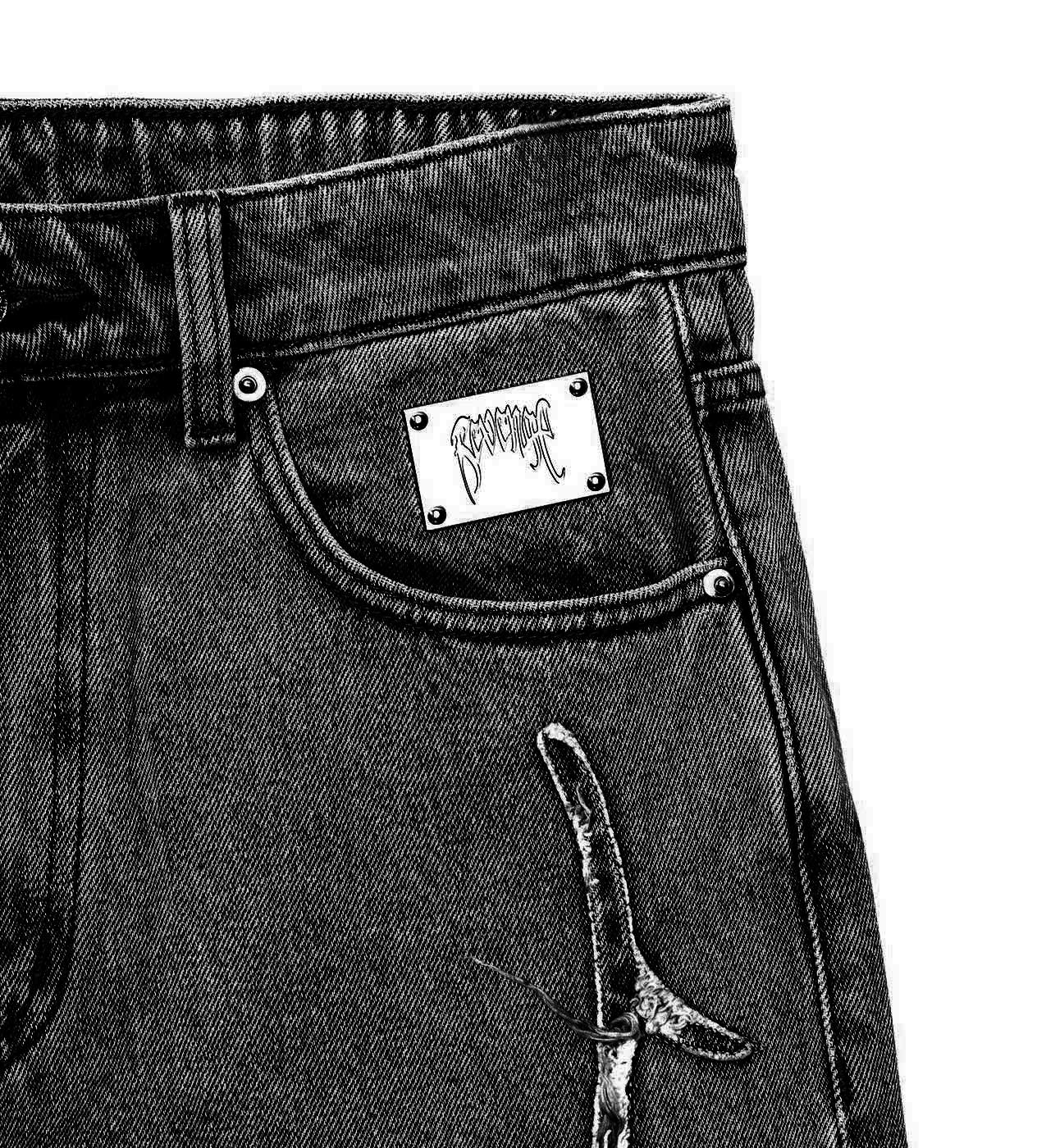 Revenge Thorn Denim Pant Black - Image 3