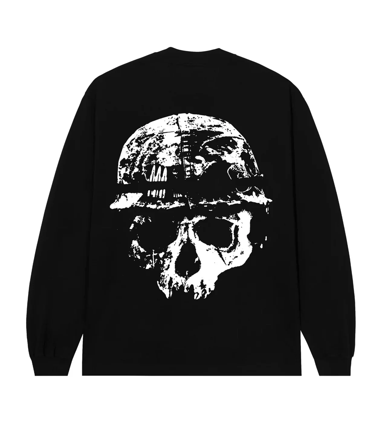 Revenge War Skull Long Sleeve Black Tee - Image 2