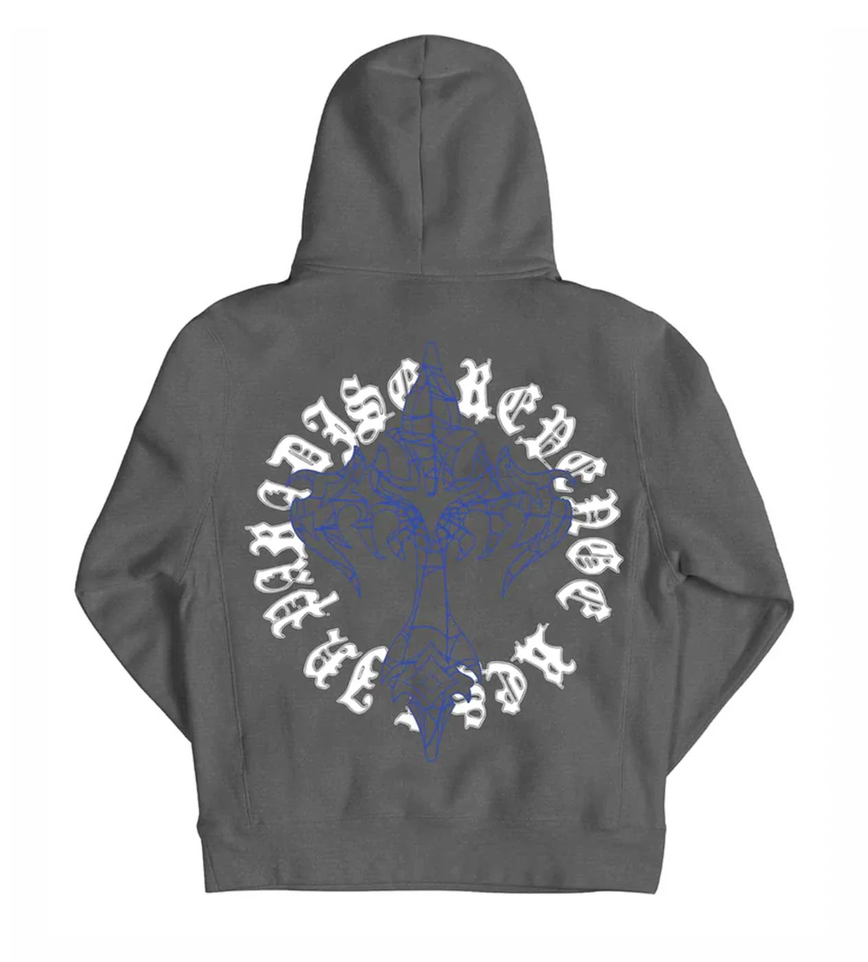 Revenge Web Cross Vintage Black Hoodie - Image 2