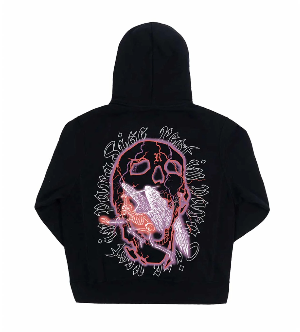 Revenge Skeleton Angel Hoodie Black - Image 2