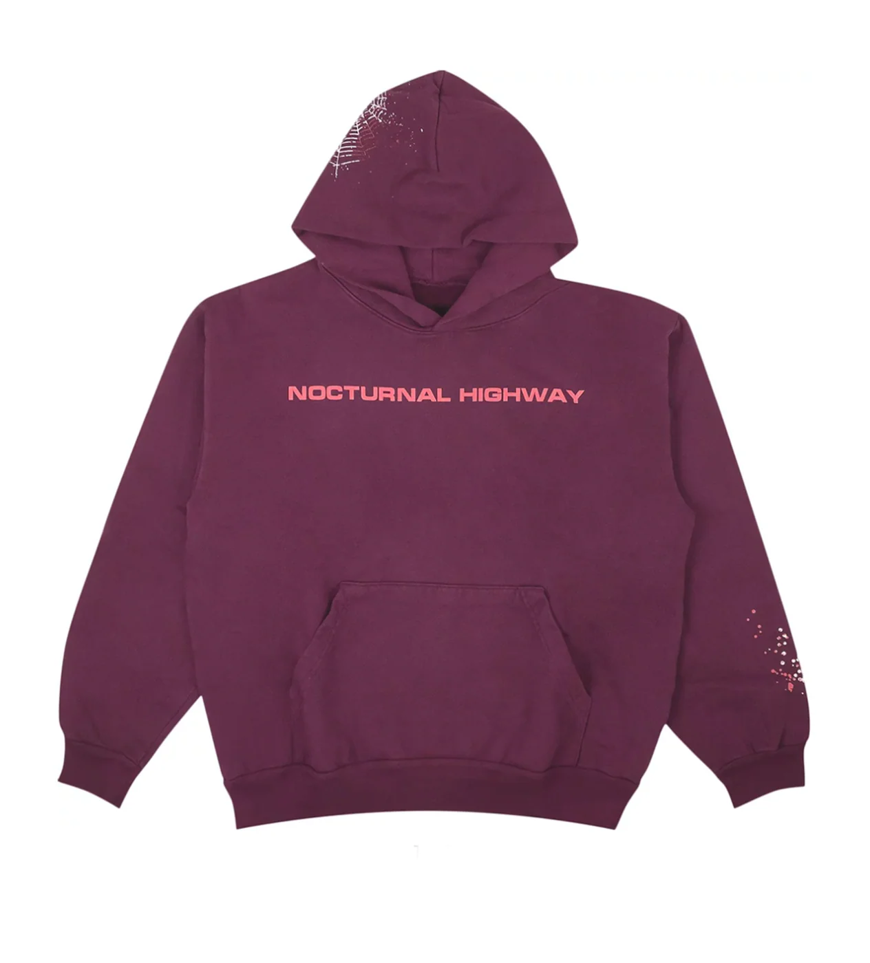 Sp5der Nocturnal Highway Hoodie Dark Purple - Image 2