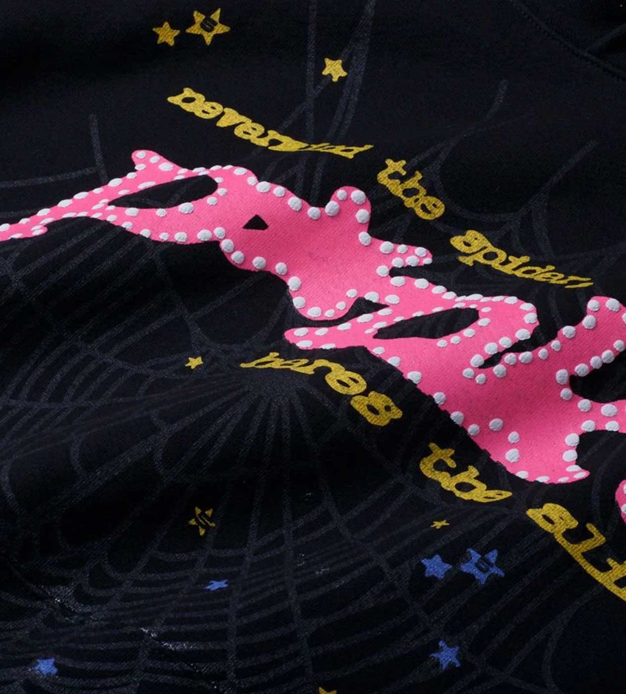 Sp5der P*nk Hoodie Black - Image 3